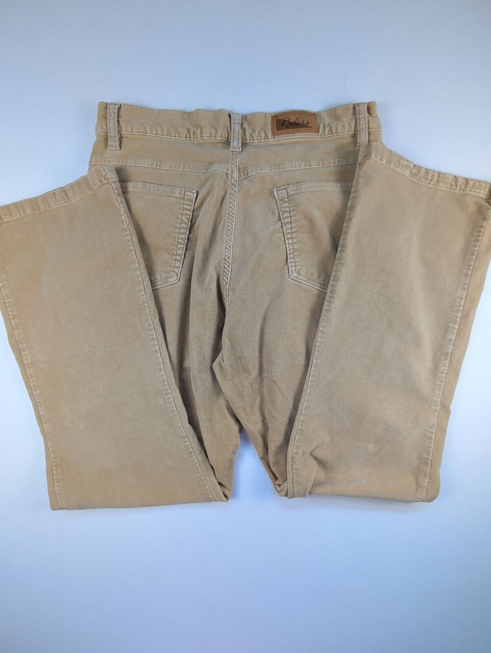 90's Vintage Lee Riders Tan Corduroy Pants Mid Rise Straight Leg - Picture 3 of 7